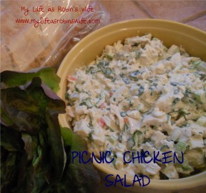 Picnic Chicken Salad from myliifeasrobinswife.com