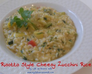 Risotto Style Cheesy Zucchini Rice