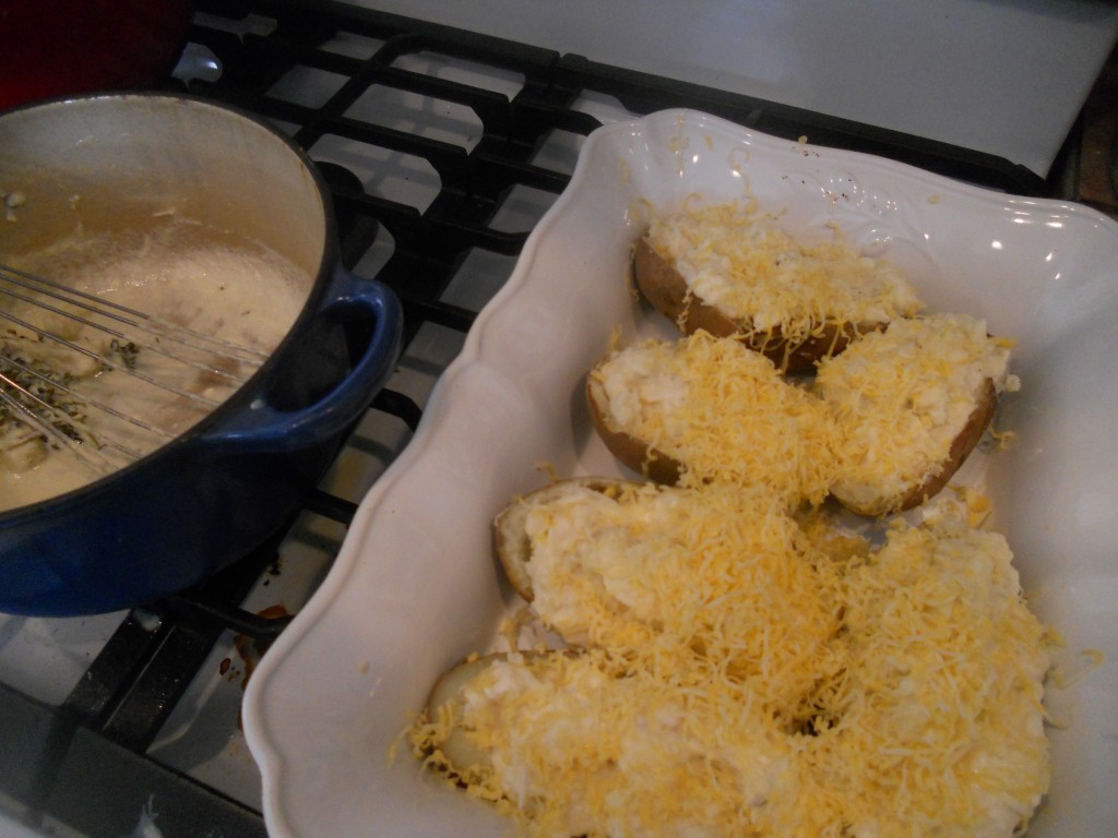 "Thyme-ly" Twice Baked Potatoes