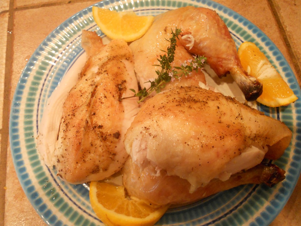 Roasted Chicken with Orange Juice and Zest