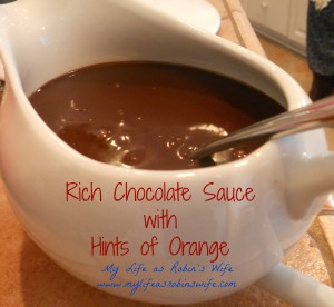 Rich Chocolate Sauce with Hints of Orange