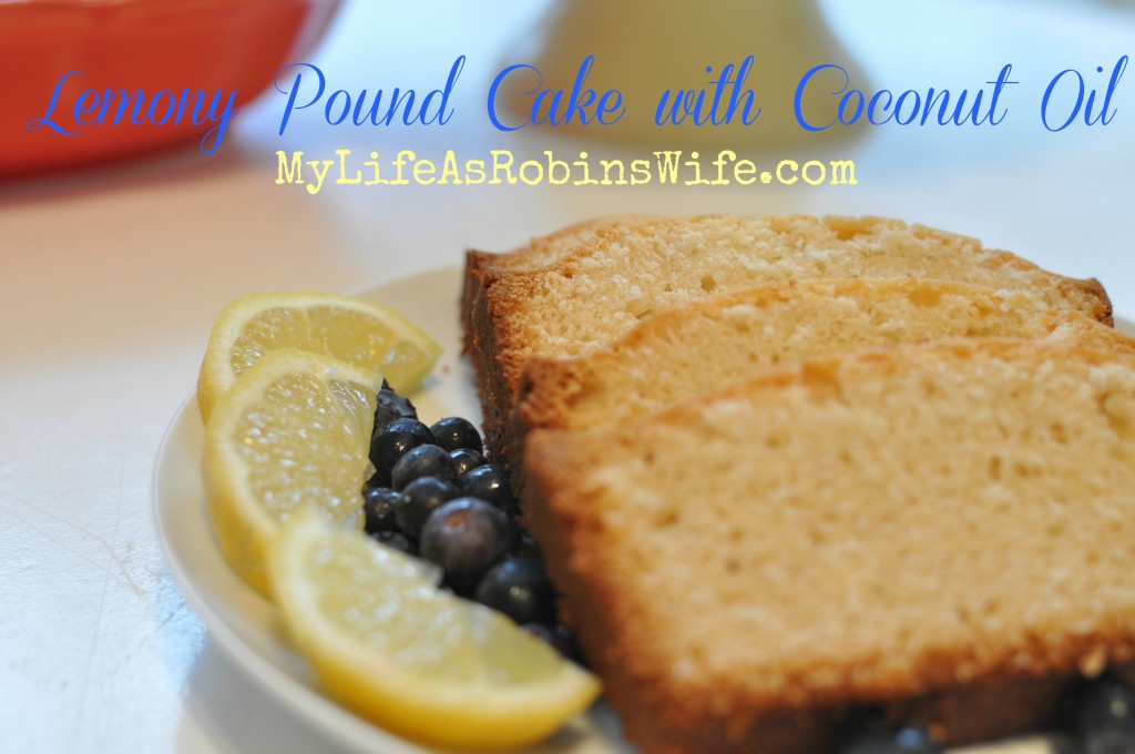 Lemony Pound Cake with Coconut Oil