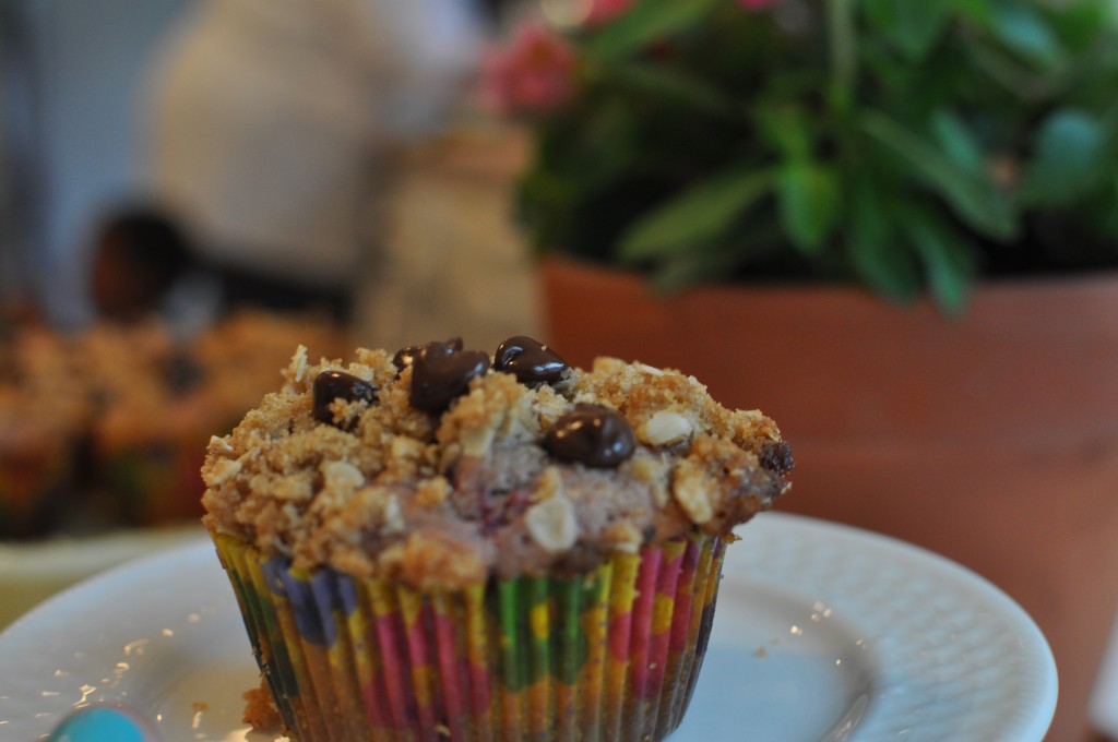 Chocolate Raspberry Crunch Muffins