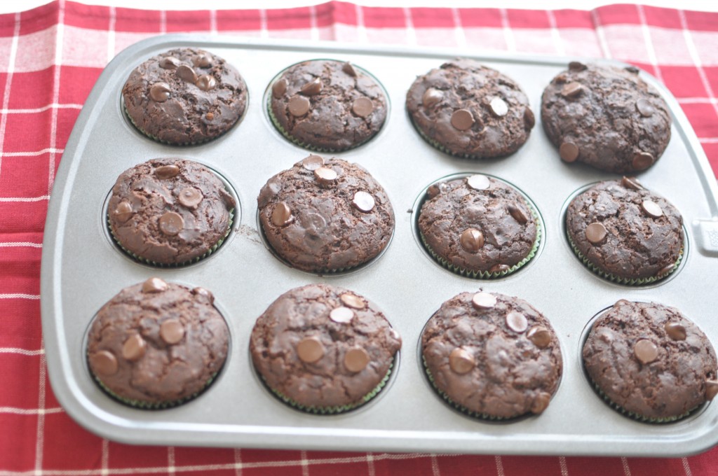 Double Chocolate Muffins (with Coconut Oil!) by MyLifeAsRobinsWife.com
