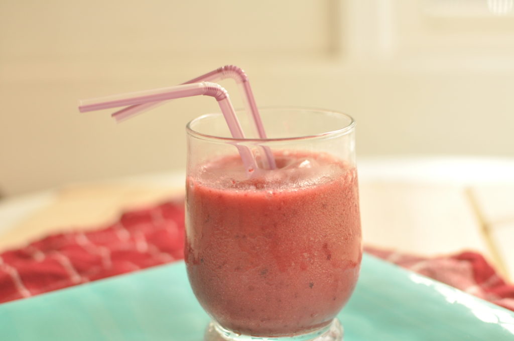 Cherry Smoothie with Coconut Water by MyLifeAsRobinsWife.com