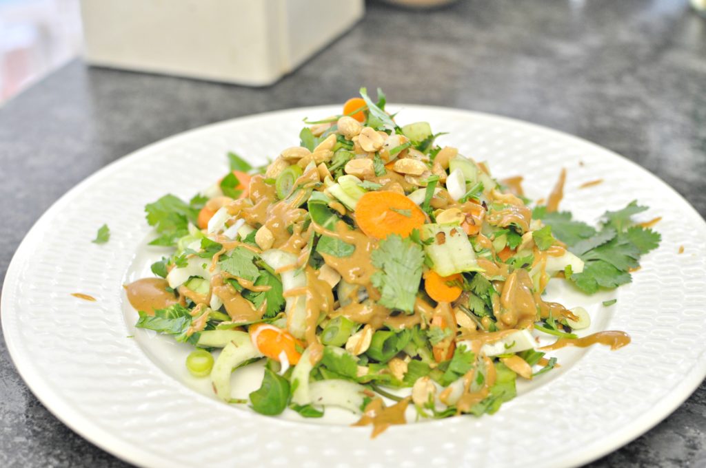 Spicy Thai Peanut Bok Choy Salad