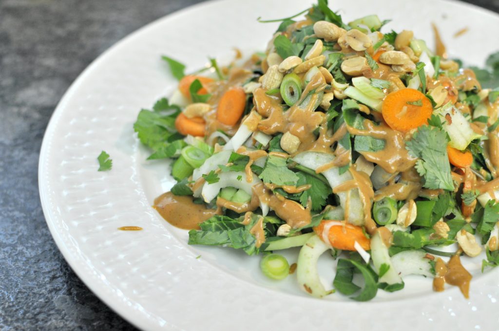 Spicy Thai Peanut Bok Choy Salad