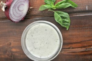 Creamy Basil Horseradish Salad Dressing