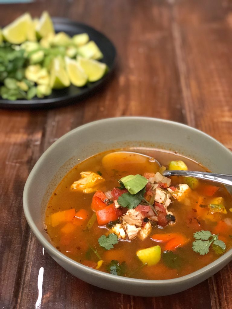Fast and Easy Mexican Chicken Soup
