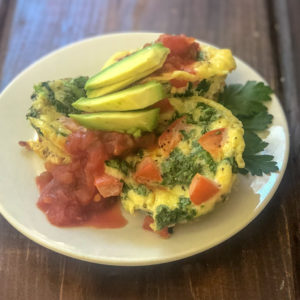 Bacon Spinach and Tomato Egg Cups