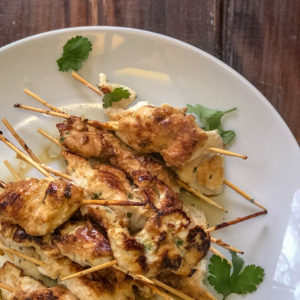 Yogurt Marinated Chicken Skewers